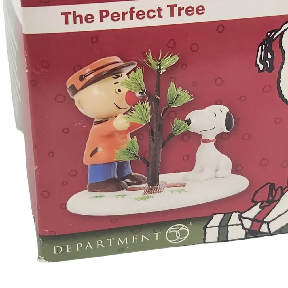 DEPT 56 PEANUTS THE PERFECT TREE CHARLIE BROWN SNOOPY FIGURINE CHRISTMAS Village